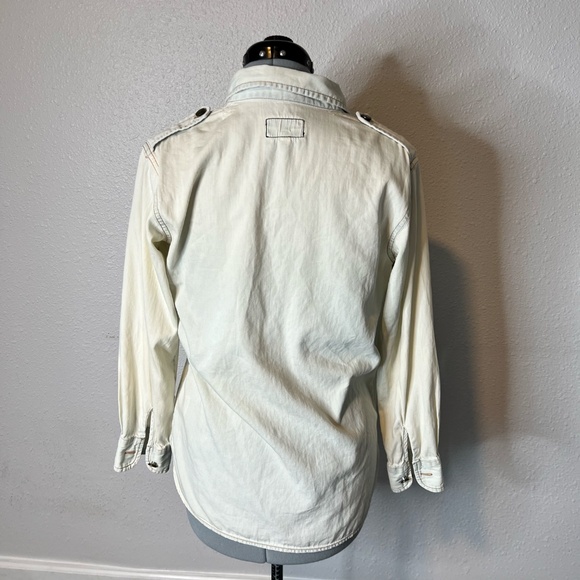 Current/Elliot Distressed Stone Washed “The Perfect Shirt” - Picture 4 of 6